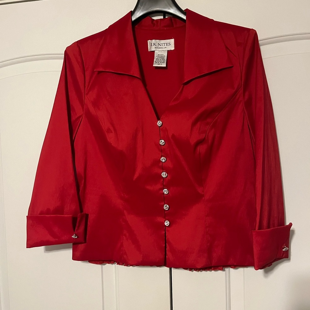 J.R. Nites by Carol Lin, Red, size 14 excellent condition